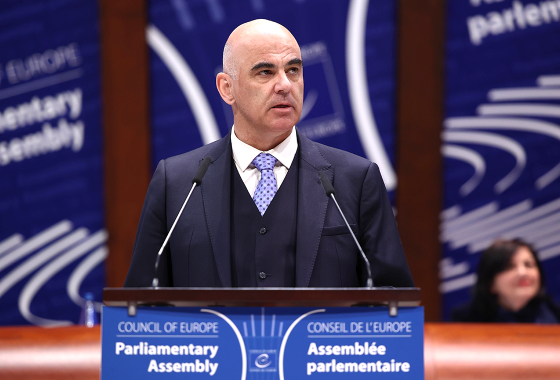 Secretary General Alain Berset urges parliamentarians to advance democracy and to continue to work for Ukraine