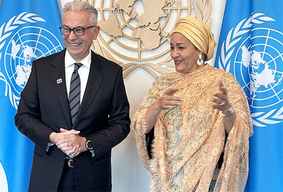 PACE President with Amina Al Mohammed, Deputy Secretary-General of the United Nations, United Nations, New York, November 2024
